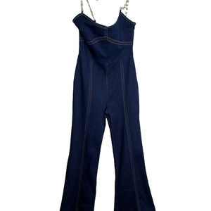 Jean Denim Jumpsuit Made with Love Blue Blush